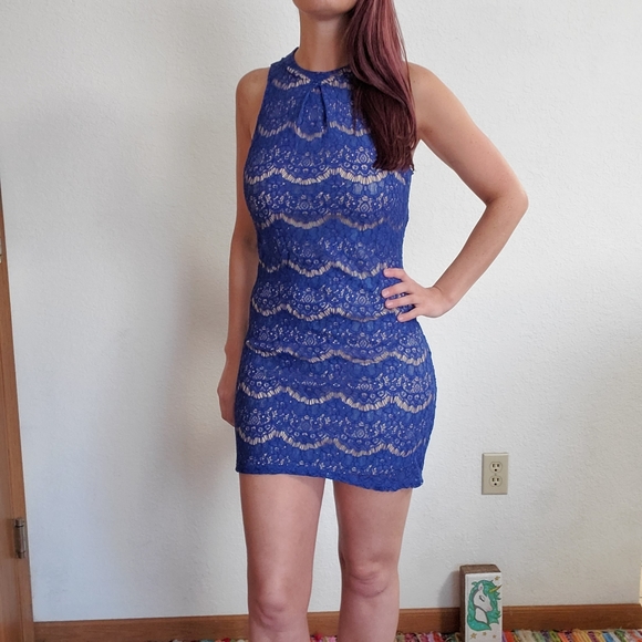 Fire Los Angeles Dresses & Skirts - Fire Los Angeles blue lace dress